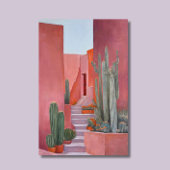 Santa Fe Cacti Boho Wood Topped Wall Tapestry Hangend Wandkleed