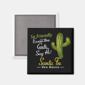 Santa Fe Cactus Funny Retro Magneet (Voorkant / Achterkant)