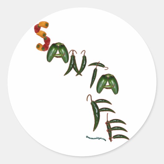 Santa Fe Chili Peppers Ronde Sticker (Voorkant)