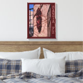 Santa Fe Chili Ristra Ingepakt Canvas Print (Insitu (Slaapkamer))