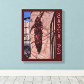 Santa Fe Chili Ristra Ingepakt Canvas Print (Insitu (Houten vloer))