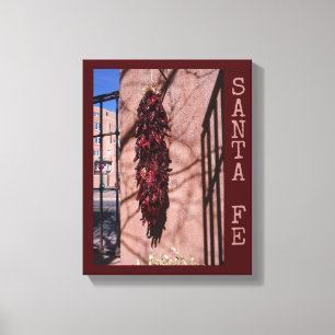 Santa Fe Chili Ristra met Shadows Canvas Print