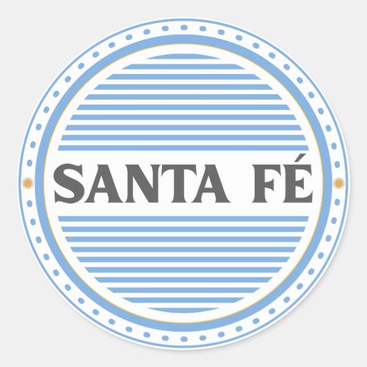 Santa Fe City Pride Embleem – Argentijnse identite Ronde Sticker (Voorkant)
