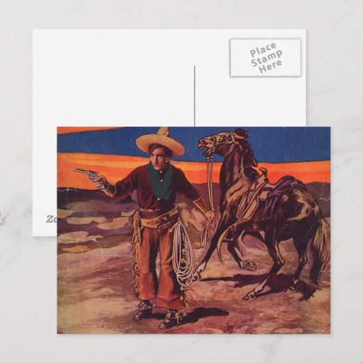 Santa Fe Cowboy Briefkaart (Voorkant / Achterkant)