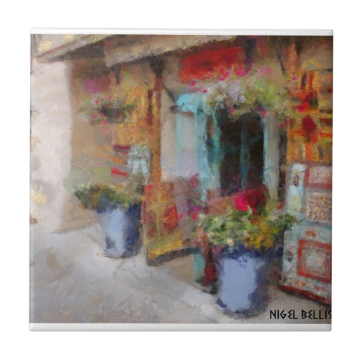 Santa Fe-deur. Tegeltje (Voorkant)