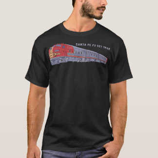 Santa Fe F3 Set 1948 Carbody Locomotive Train Rail T-shirt
