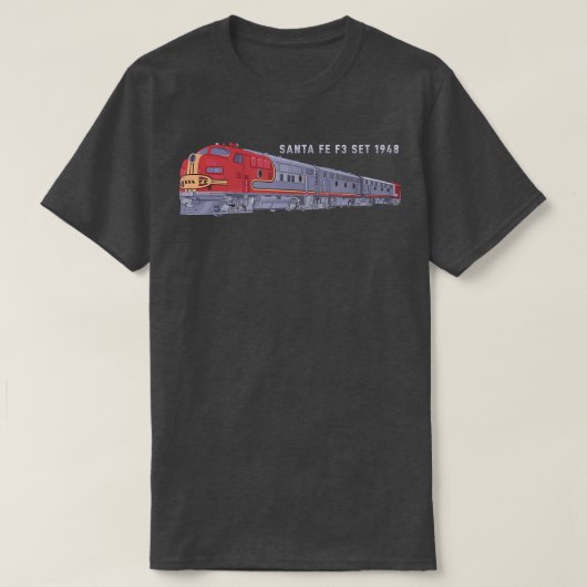 Santa Fe F3 Set 1948 Carbody Locomotive Train T-shirt (Design voorkant)