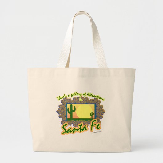 Santa Fe Gallery Cool Travel Art Motto Grote Tote Bag (Voorkant)