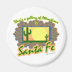 Santa Fe Gallery Cool Travel Art Slogan Magneet