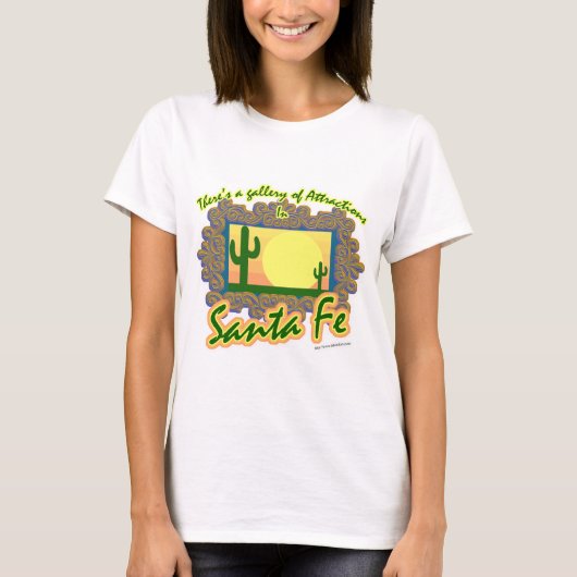 Santa Fe Gallery Cool Travel Art Slogan T-shirt (Voorkant)