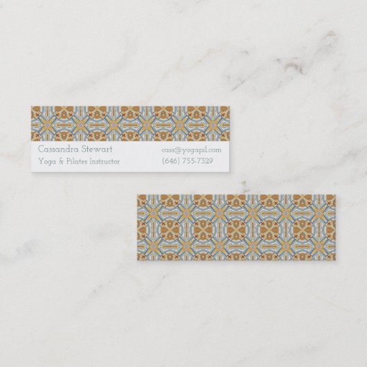 Santa Fe Geometric Tegel Pattern Mini Visitekaartje (Voorkant / Achterkant)