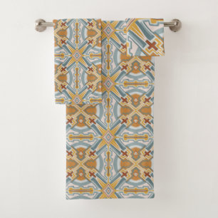 Santa Fe Geometric Tile Patroon Bad Handdoek