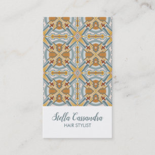 Santa Fe Geometric Tile Patroon Visitekaartje