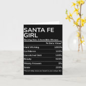 Santa Fe Girl Funny New Mexico Hometown  Kaart (Gele Bloem)