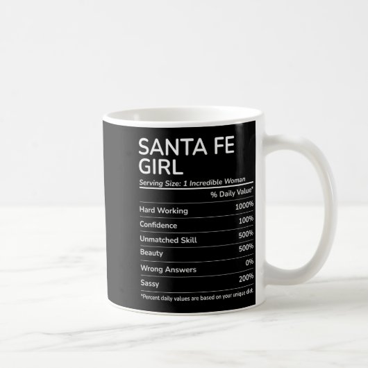 Santa Fe Girl Funny New Mexico Hometown Koffiemok (Rechts)