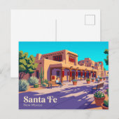 Santa Fe Historic Plaza USA Briefkaart (Voorkant / Achterkant)