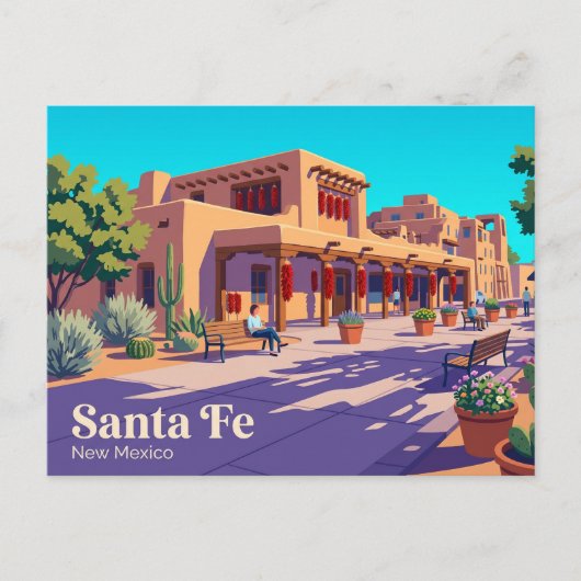 Santa Fe Historic Plaza USA Briefkaart (Voorkant)