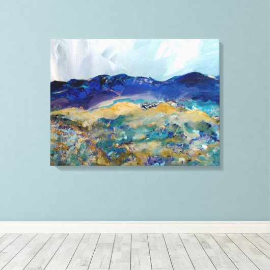 Santa Fe in augustus Canvas Afdruk (Insitu (Houten vloer))