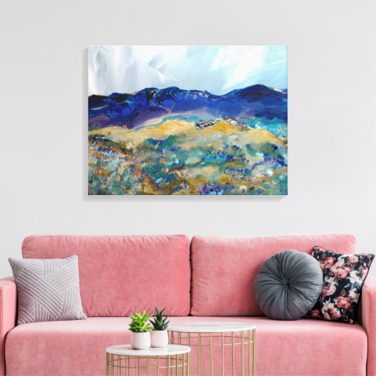 Santa Fe in augustus Canvas Afdruk (Insitu (Woonkamer))