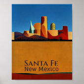 Santa Fe Minimalist Abstract Poster (Voorkant)