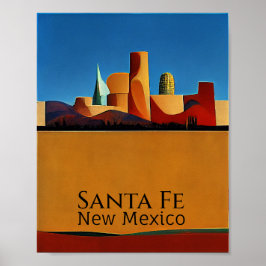 Santa Fe Minimalist Abstract Poster