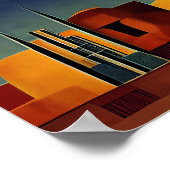 Santa Fe minimalistische Abstracte kunst Poster (Hoek)