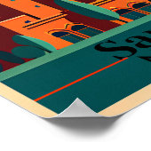 Santa Fe minimalistische kubistische kunst Poster (Hoek)