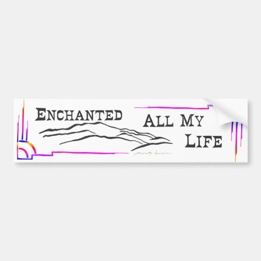 SANTA FE MTNS BUMPER STICKER studio miiri (Voorkant)