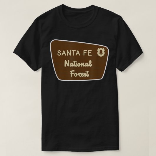 Santa Fe National Forest Sign Retro  T-shirt (Design voorkant)