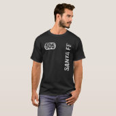 Santa Fe New Mexico 505 Area Code Retro T-shirt (Voorkant volledig)