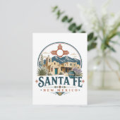 Santa Fe New Mexico Adobe-architectuur Zuidwesten Briefkaart (Staand voorkant)