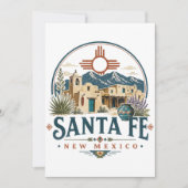 Santa Fe New Mexico Adobe-architectuur Zuidwesten Kaart (Voorkant)