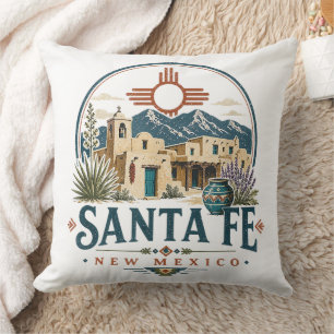 Santa Fe New Mexico Adobe-architectuur Zuidwesten Kussen