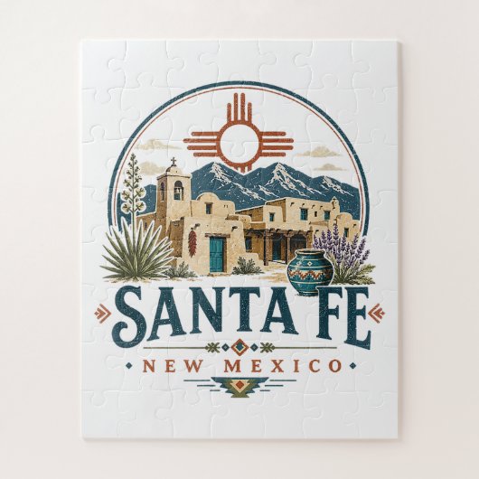 Santa Fe New Mexico Adobe-architectuur Zuidwesten Legpuzzel (Verticaal)