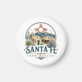 Santa Fe New Mexico Adobe Architectuur Zuidwesten Magneet (Voorkant)