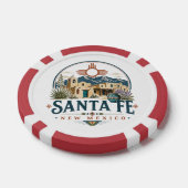 Santa Fe New Mexico Adobe Architectuur Zuidwesten Poker Chips (Enkel)