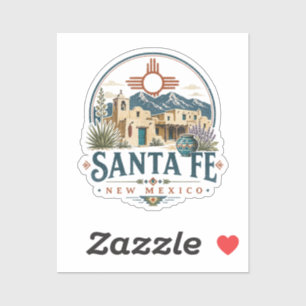 Santa Fe New Mexico Adobe-architectuur Zuidwesten Sticker