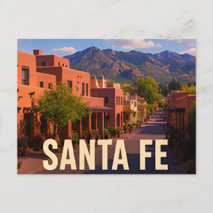 Santa Fe New Mexico Adobe Berg Reis Cadeau Briefkaart