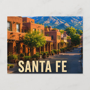 Santa Fe New Mexico Adobe Berg Reis Cadeau Briefkaart