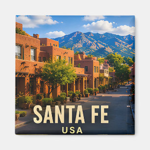 Santa Fe New Mexico Adobe Berg Reis Cadeau Magneet