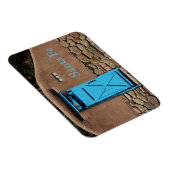Santa Fe New Mexico Adobe en Blue Deuren Magnet Magneet (Rechterzijde)