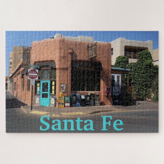 Santa Fe New Mexico Adobe en Turquoise Doors Legpuzzel (Horizontaal)