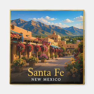 Santa Fe New Mexico Adobe-erfgoed en hoog woestijn Magneet