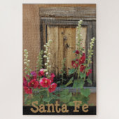Santa Fe New Mexico Adobe, Holly Hocks & Window Legpuzzel (Verticaal)