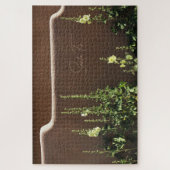 Santa Fe New Mexico Adobe & Hollyhocks Schilderach Legpuzzel (Verticaal)