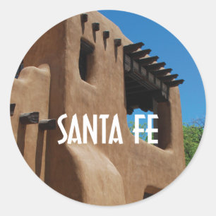 Santa Fe New Mexico Adobe Ronde Sticker