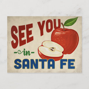 Santa Fe New Mexico Apple - Vintage Travel Briefkaart