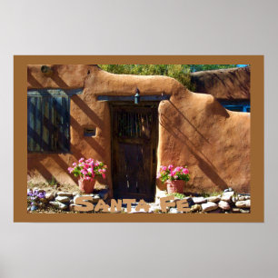 Santa Fe New Mexico Architecture Poster