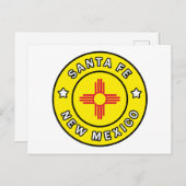 Santa Fe New Mexico Briefkaart (Voorkant / Achterkant)
