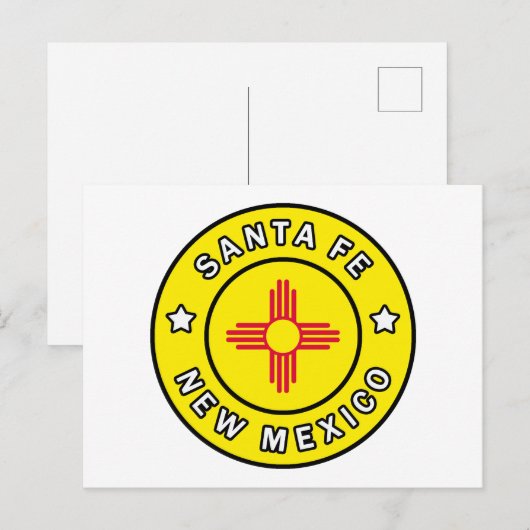Santa Fe New Mexico Briefkaart (Voorkant / Achterkant)